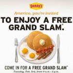 Freebies: Breakfast at Denny’s on 2/3