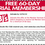BJs 60 day free trial membership!