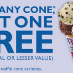Baskin Robbins: Buy One, Get One Free cone!