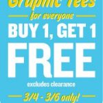 Old Navy Graphic Tees BOGO free plus get $5/25!