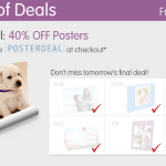 Walgreens photo deals:  40% off posters!