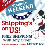 Disney Store:  free shipping + 10% cash back!