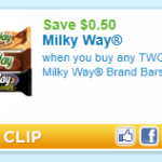 Calling all chocolate lovers:  new $.50/2 Milky Way printable!