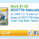 Printable coupon alert:  $1.50/1 Scott’s Toilet Paper!