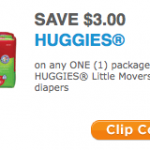 HURRY:  $3 Huggies coupon = cheap diapers this week!