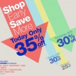 Gap:  Save 35% off your entire purchase plus get 3% cash back!