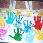 Grandparent’s Day Gifts on a Budget:  Personalized Handprint Canvas Bag