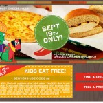 Chili’s:   Kids Eat free + free chips & queso!