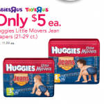 **HOT:  Huggies jean diapers as low as $3 at Babies ‘R Us!