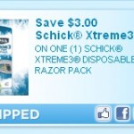 New $3 Schick printable = $1.99 after coupons at Rite Aid next week!