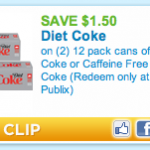 Printable Coupon Alert:  $1.50/2 Diet Coke!