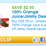 PRINTABLE COUPON ALERT:  $2 off OJ and Jimmy Dean sausage!