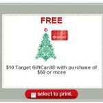 Target:  Spend $50, get a $10 gift card offer!