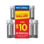 HOT DEAL ALERT:  60 Rayovac batteries for $9.97! (AA and AAA)