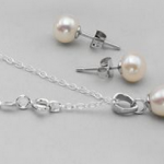 Sterling Silver Freshwater Pearl Jewelry Set for as low as $6!