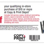 Office Depot: $10 off $10 coupon!  (possible free copies, photo prints, or shredding!)