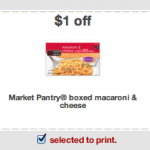 FREEBIE ALERT:  Get FREE Market Pantry Macaroni and cheese!
