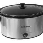 Euro-Pro 7 Quart Stainless Steel Slow Cooker w/ Removable Stoneware Insert & Stay Cool Touch Handles for $19.99!