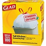 Glad Kitchen Trash Bags (100 ct) for $9.99! ($.10 each)