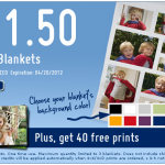 Personalized Fleece Photo blanket for just $21.50 PLUS 40 free photo prints!