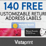 FREEBIE ALERT:  140 FREE address labels from Vistaprint!