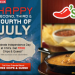 Chili’s:  Free Chips & Queso coupon (ends 7/4)
