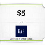 FREEBIE ALERT:  FREE $5 Gap credit!