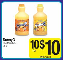 Sunny D drinks coupon