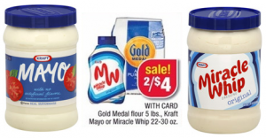 sale on Kraft Mayo or Miracle whip