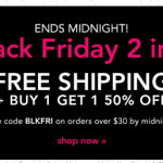 E.l.f. Cosmetics Black Friday sale:  BOGO 50% off plus free shipping!