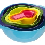 Multicolor 8-Piece Mixing Bowl Set with Handles for $12 shipped!