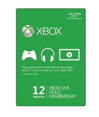 sale on 12 month XBox Live Gold Membership