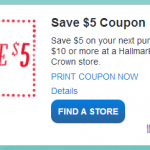 Hallmark $5 off a $10 Purchase Printable Coupon!