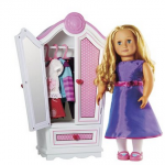 Our Generation Doll, Armoire, and 3 outfits for $42 shipped!