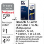 ReNu Contact Solution as low as $.99 after coupon!