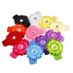 Daisy Flower Crocheted Headbands just $.61 each shipped!