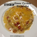 Stacked Green Chicken Enchiladas