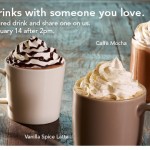 Starbucks BOGO free drinks through 2/14!