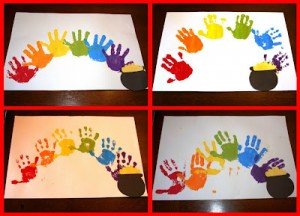 Picnik collage handprint rainbows