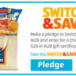 Aldi Switch & Save Sweepstakes: win $20 gift cards!