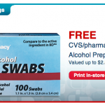 CVS 20% off Savings Pass PLUS free alcohol prep swabs!