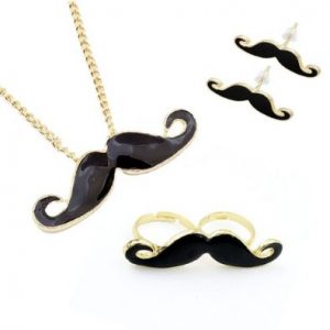 mustache-jewelry-set