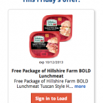 FREE Hillshire Farm BOLD Lunchmeat!