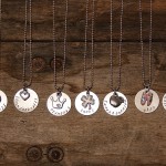 Personalized Stamp Disc Necklace with Charm only $8.99