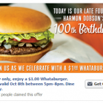 Whataburger $1 burgers today ONLY!