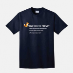What Does the Fox Say tees on sale for $7.99