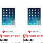 Target Apple iPad Mini $299 plus $75 gift card IN STOCK ONLINE!