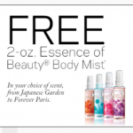 FREE 2 ounce Essence of Beauty Body Mist!