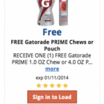 Kroger Freebie Friday Download:  Gatorade Prime Pouch or Energy Chews