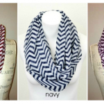 Chevron Print Infinity Scarves on sale for $6.95 shipped!